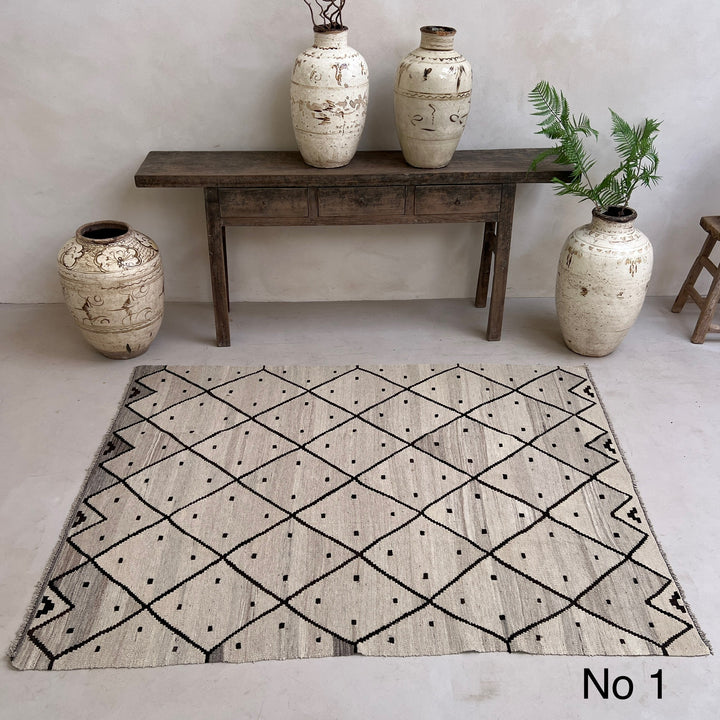 Handwoven Kilim Rug ADA Cream