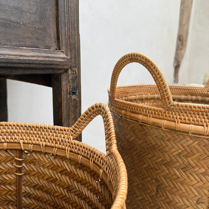 Rustic Woven Bamboo Basket | Lombok