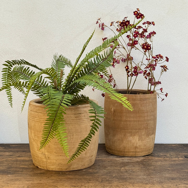 Sunbleached Wooden Nepali Plant Pots