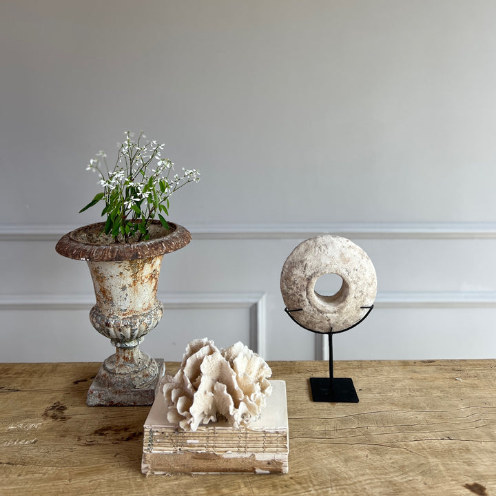 Aged Rustic Limestone Disc e