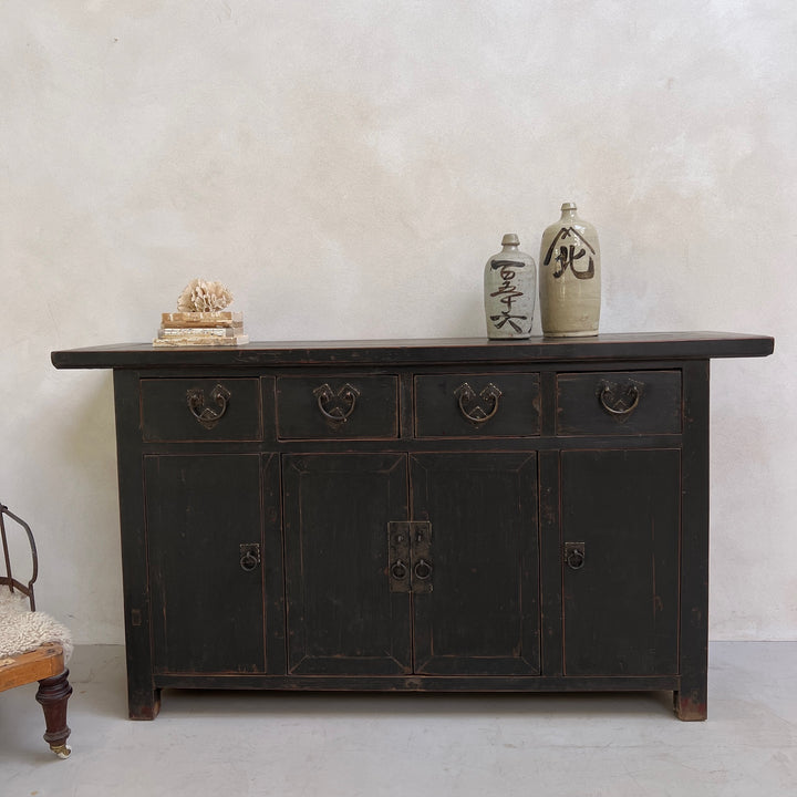 Antique Elm Black Cabinet | Crofton