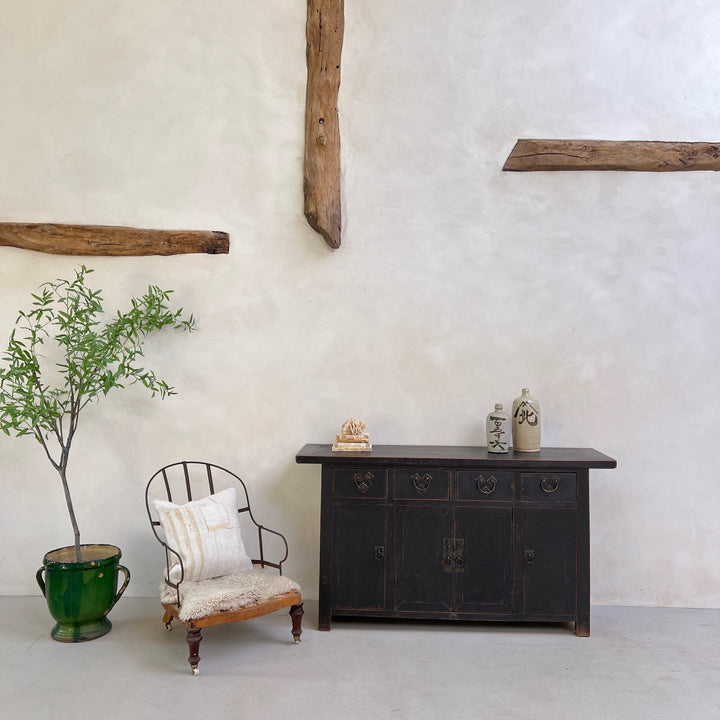 Antique Elm Black Cabinet | Crofton