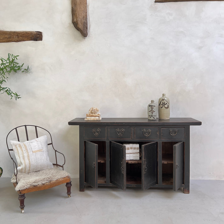Antique Elm Black Cabinet | Crofton