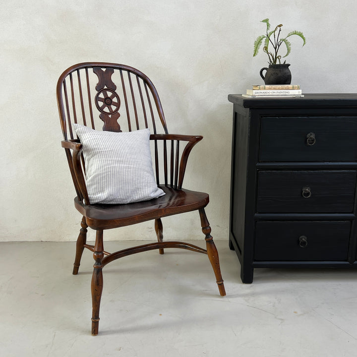 Antique Elm spindle Windsor armchair