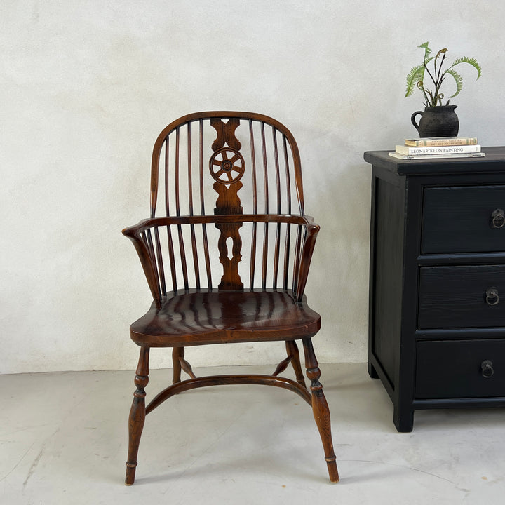 Antique Elm spindle Windsor armchair