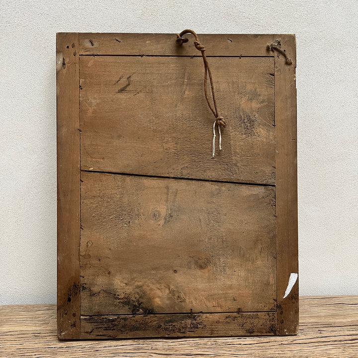 Antique French Foxed Glass Mirror