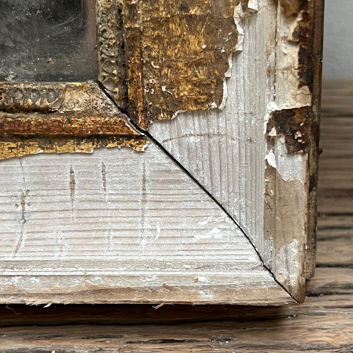 Antique French Foxed Glass Mirror