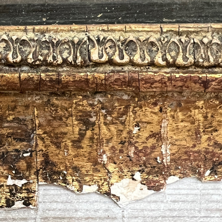 Antique French Foxed Glass Mirror