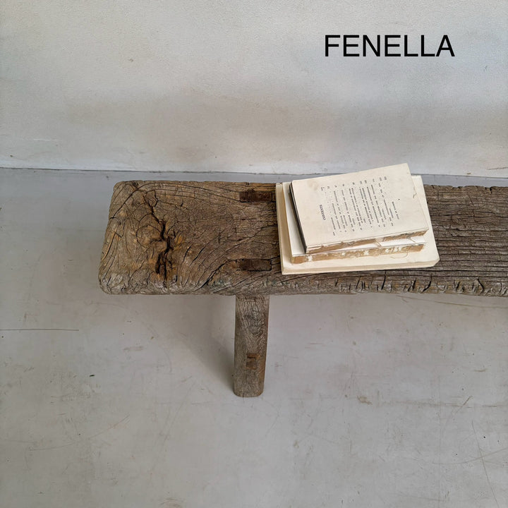 Antique Rustic Wooden Bench ff
