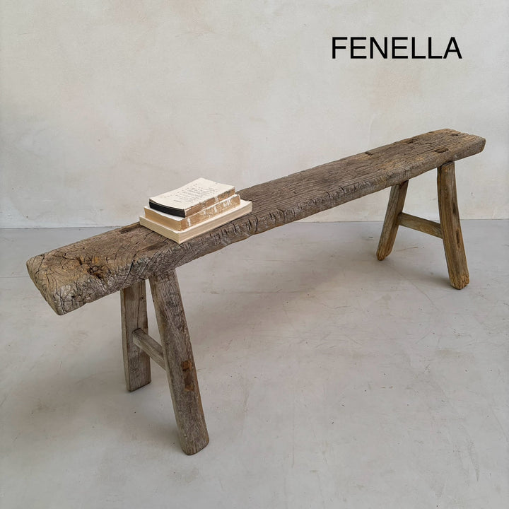 Antique Rustic Wooden Bench fff