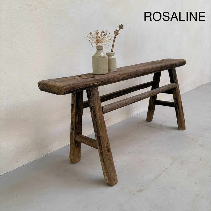Antique Rustic Wooden Bench r