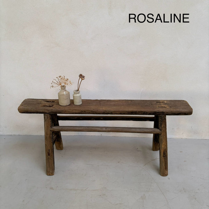 Antique Rustic Wooden Bench rr
