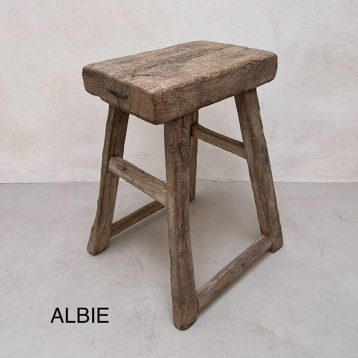 Antique Side Table | Large Stool Albie