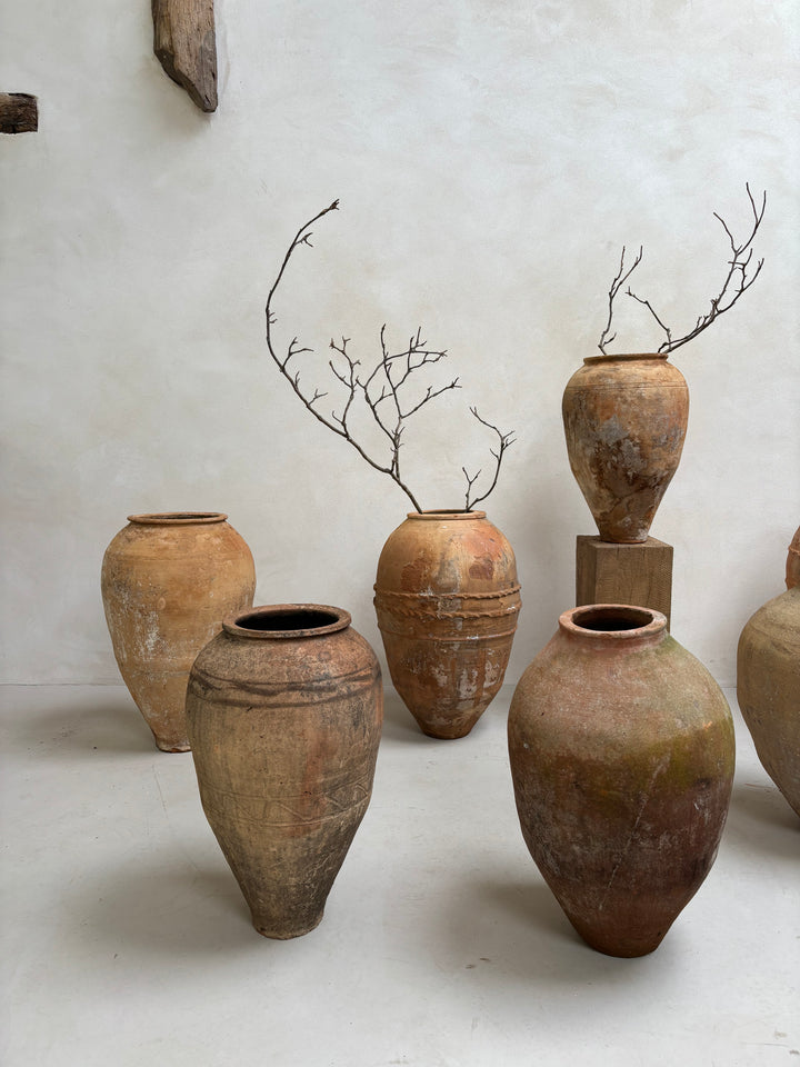 Antique Terracotta Olive Urns