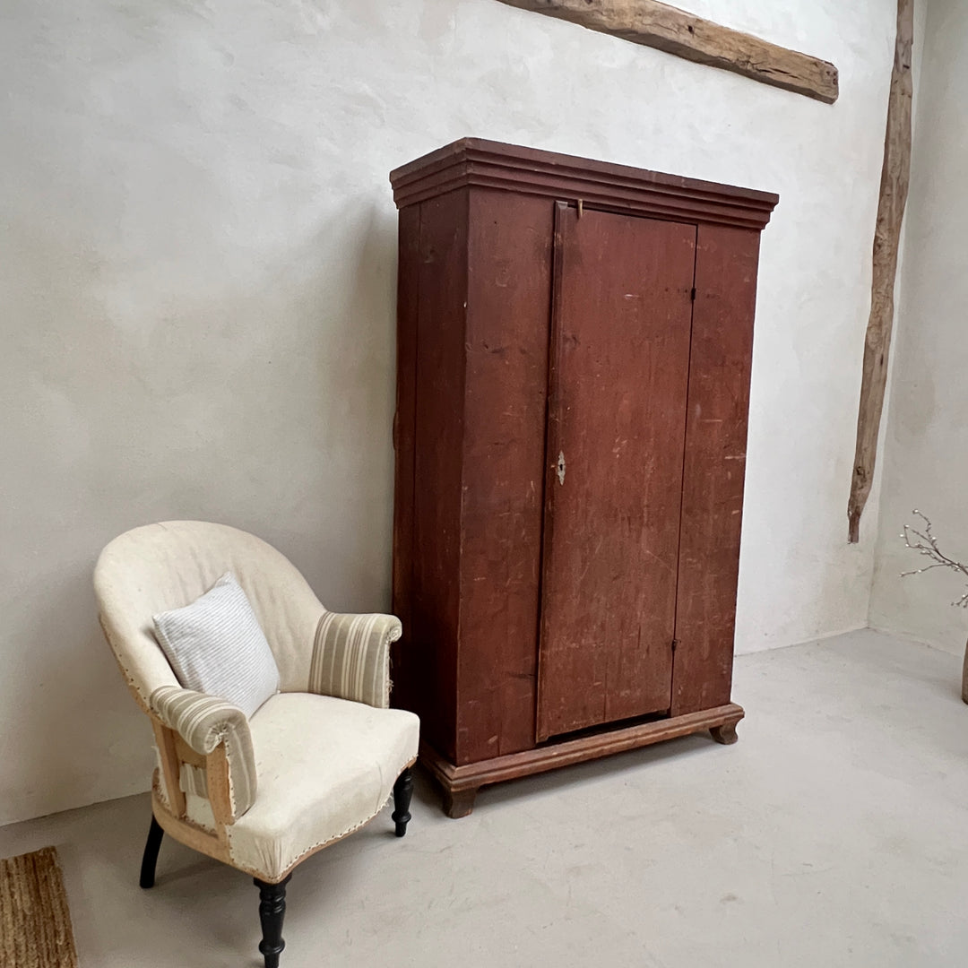 Antique primitive French Linen Press b