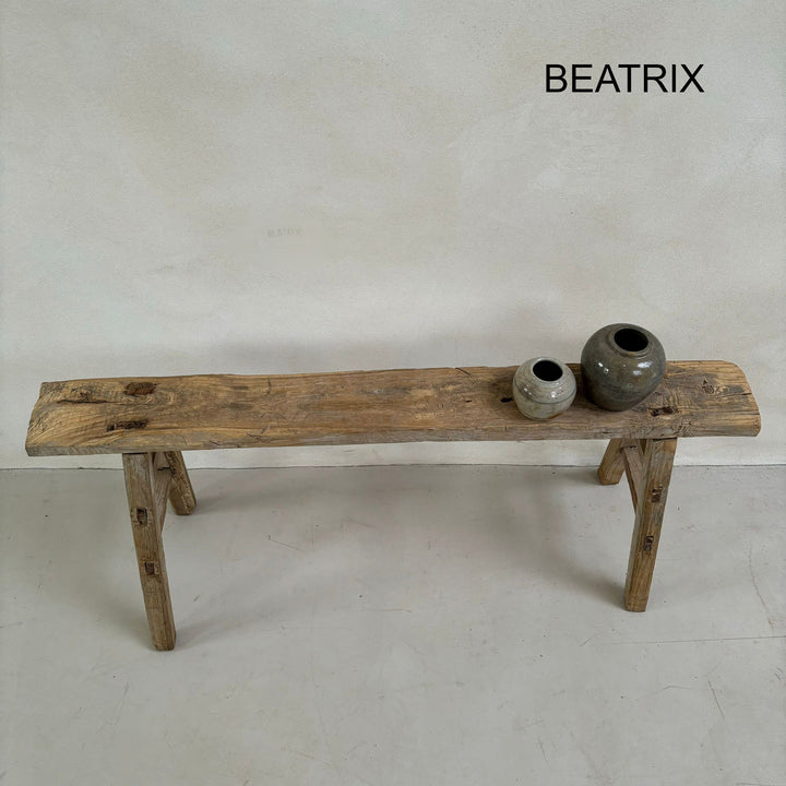 Antique Rustic Wooden Bench