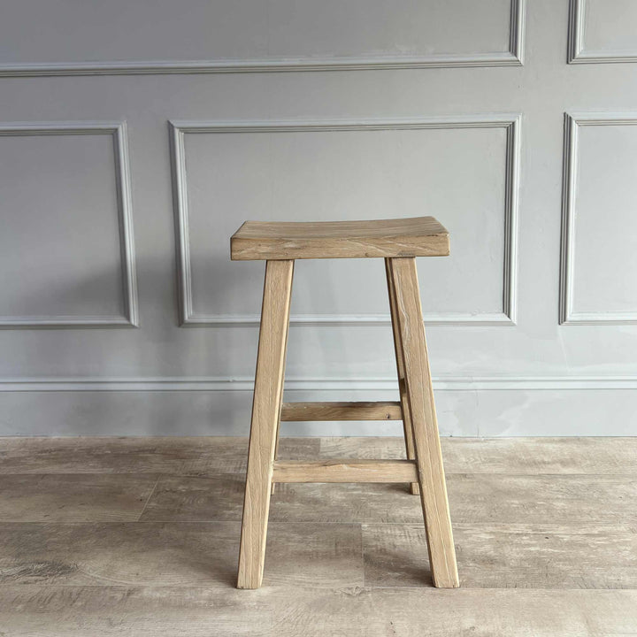 Rustic Reclaimed Wood Bar Stool
