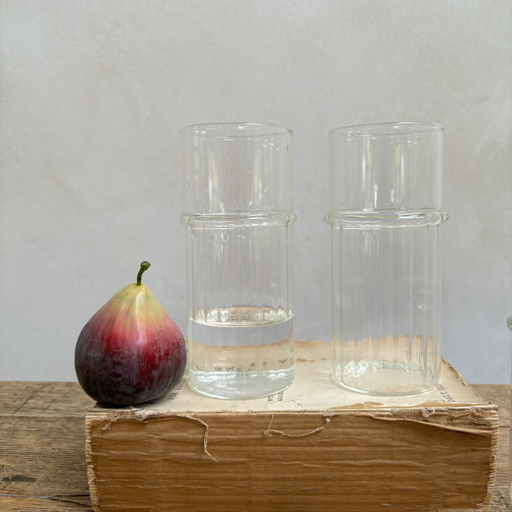 Clear Ridged Highball Glass