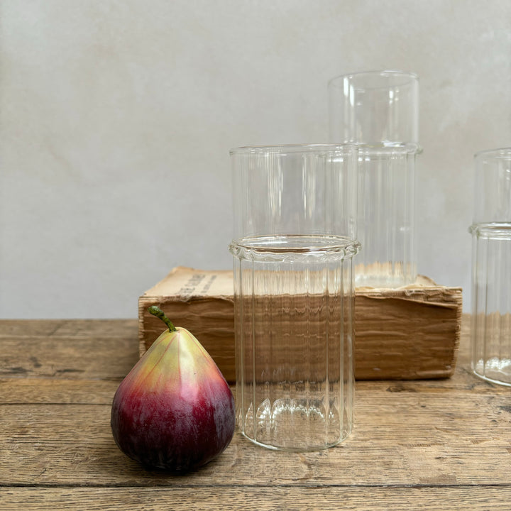 Clear Ridged Highball Glass