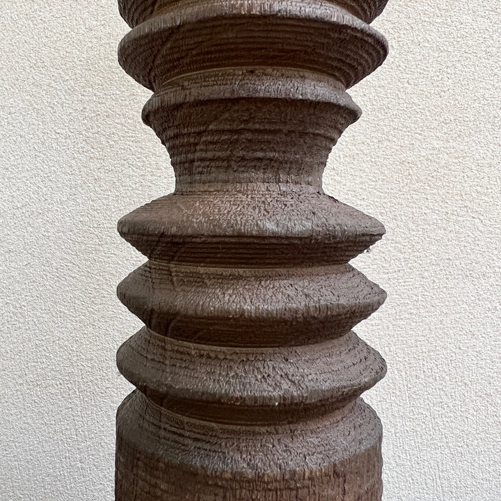 Dark Wood Geometric Candlestick