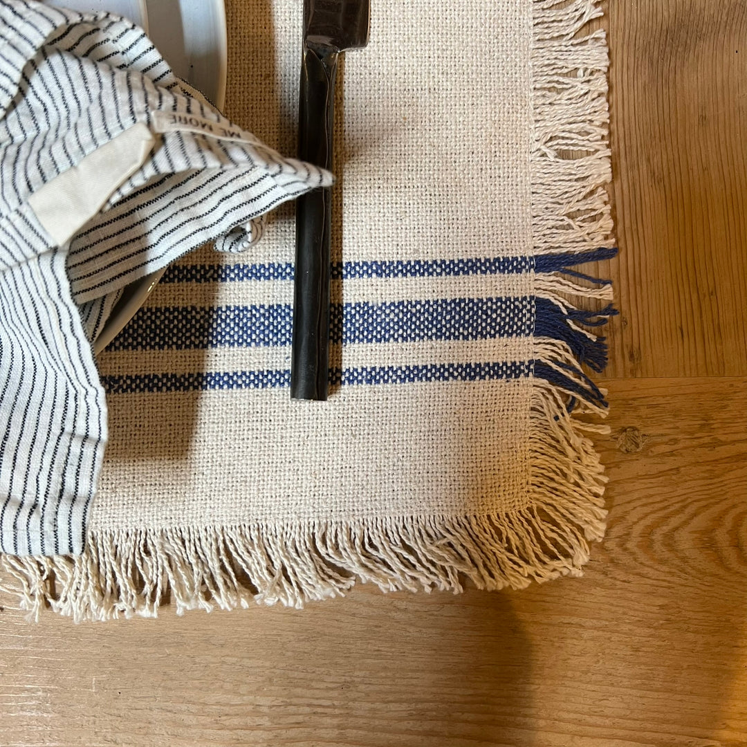 French Blue Stripe Placemat b