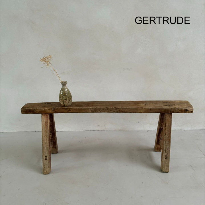 Antique Rustic Wooden Bench