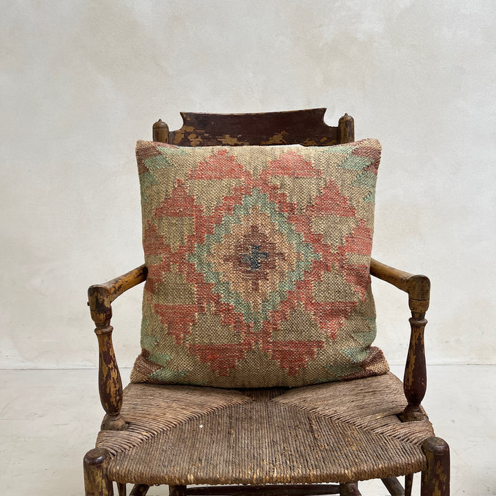 Handwoven Kilim Cushion | Red