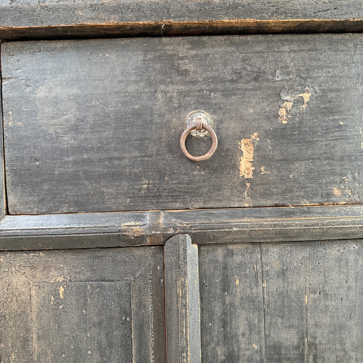 Antique Black Elm Cupboard Abingdon