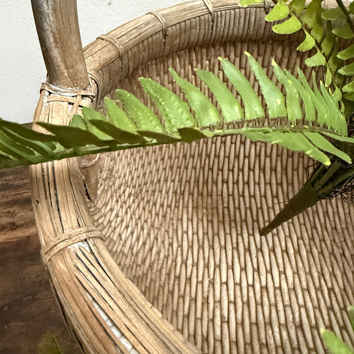 Antique Round Woven Market Basket