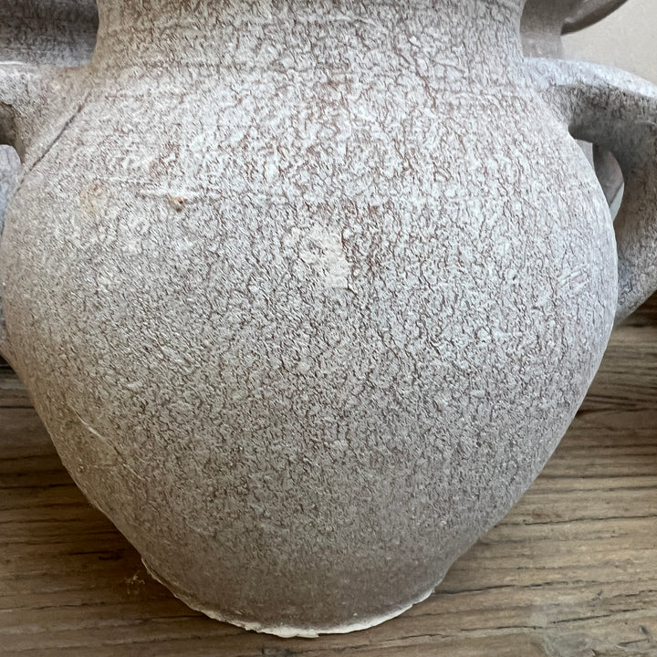 Mini whitewashed terracotta urn
