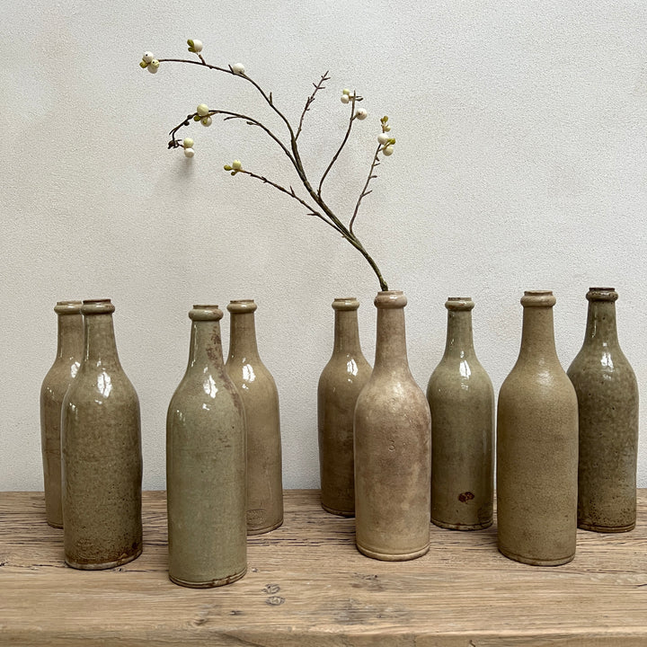 Large French Stone Wine Bottle
