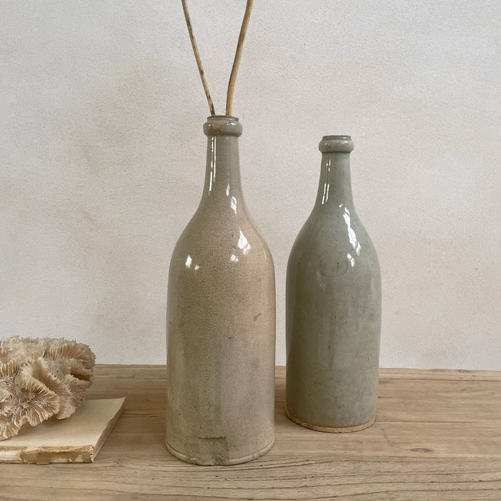 Large French Stone Wine Bottle