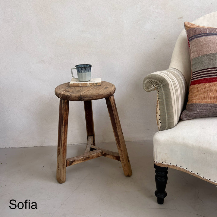 Large Antique Round Side Table