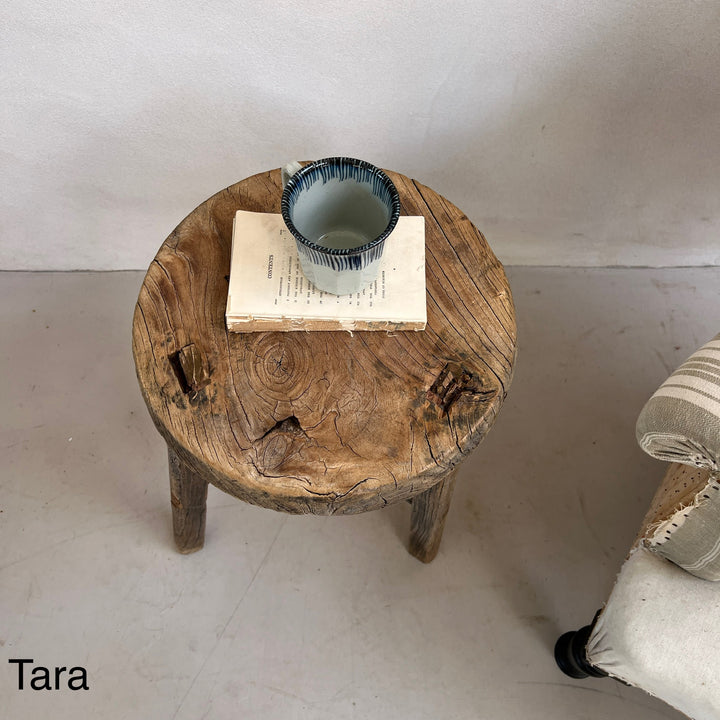 Large Antique Round Side Table
