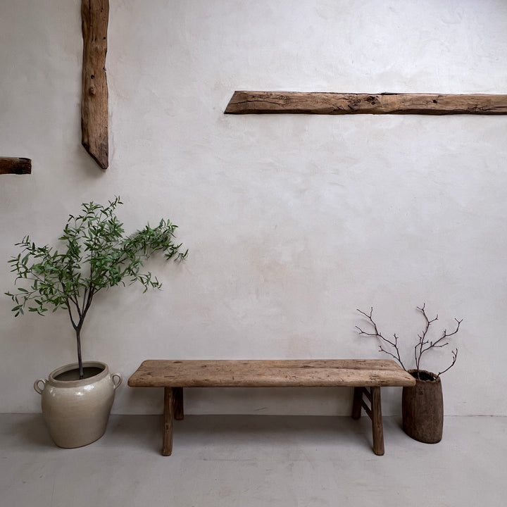 Large Rustic Antique Bench Beatrice a