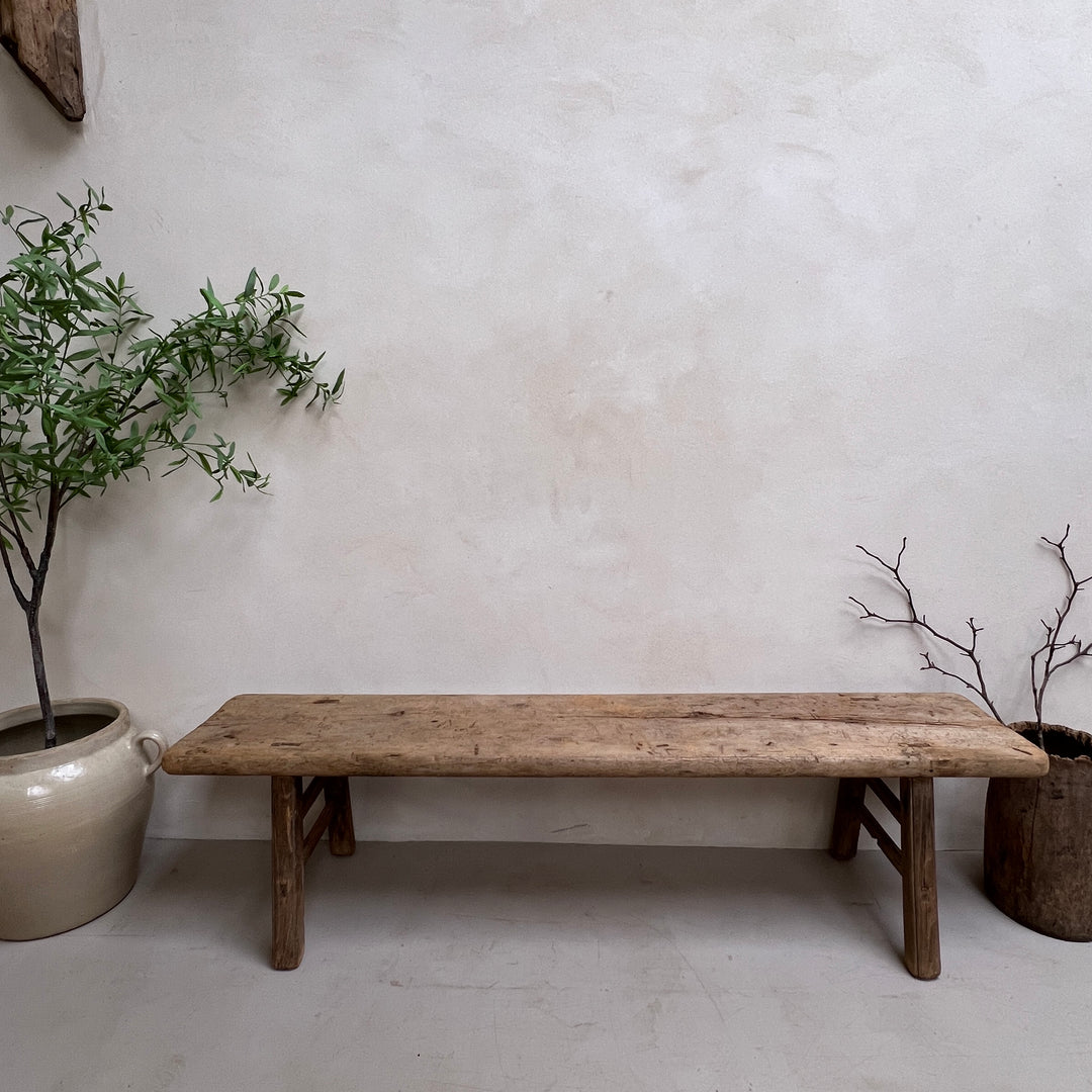 Large Rustic Antique Bench Beatrice b