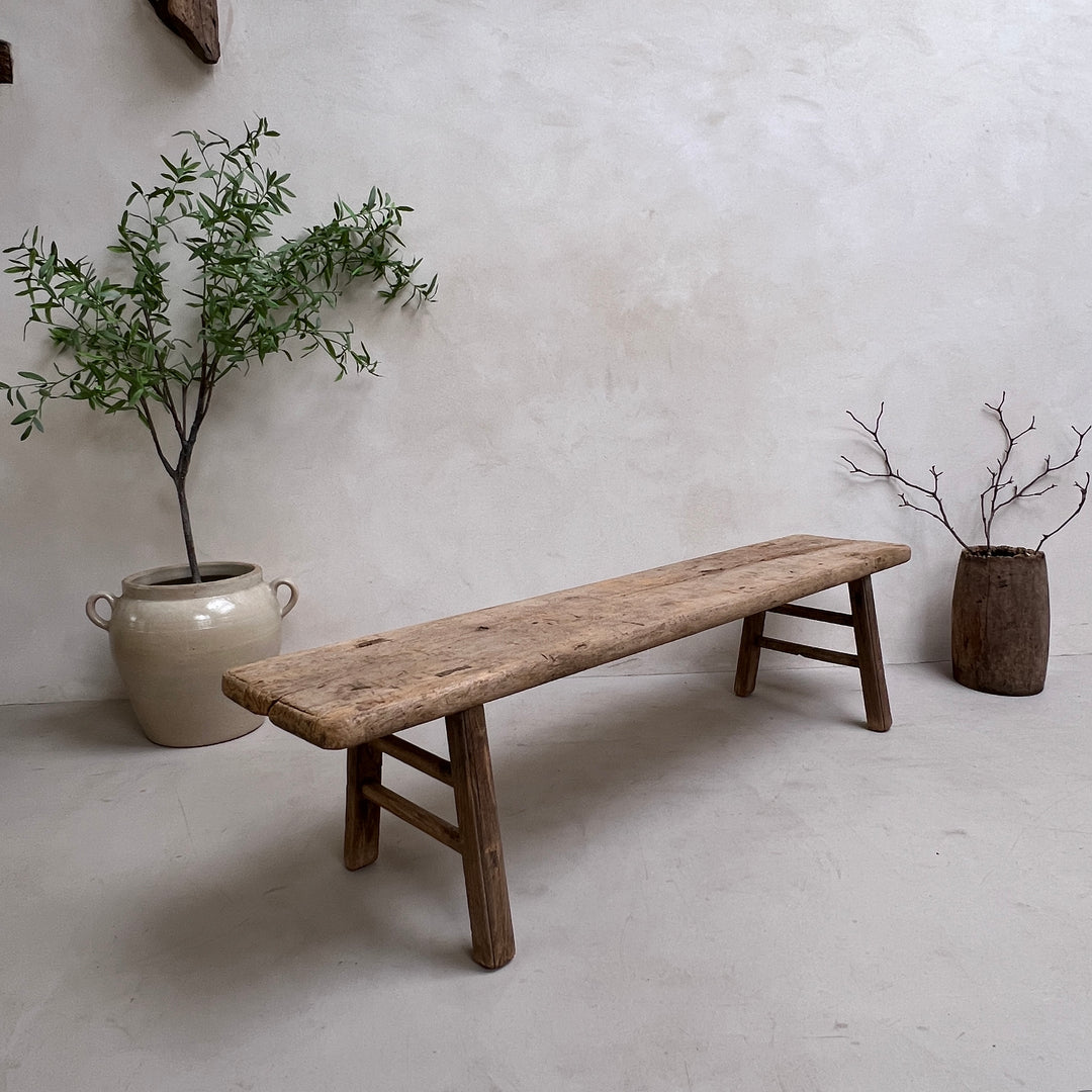 Large Rustic Antique Bench Beatrice c