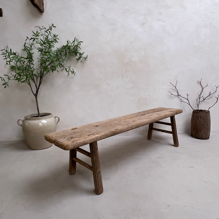 Large Rustic Antique Bench Beatrice c