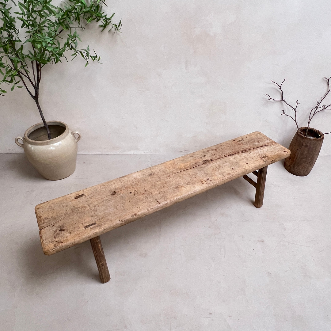 Large Rustic Antique Bench Beatrice d