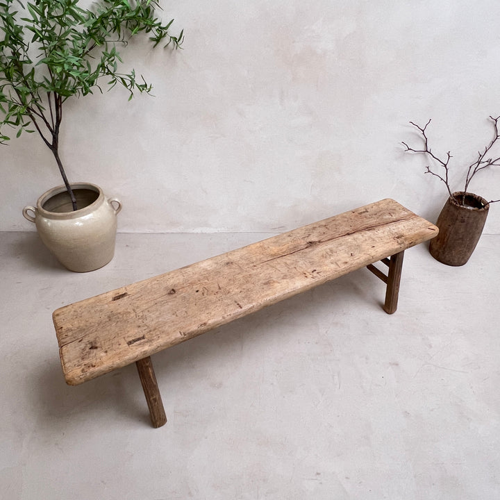 Large Rustic Antique Bench Beatrice d
