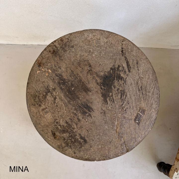 Large Antique Round Side Table