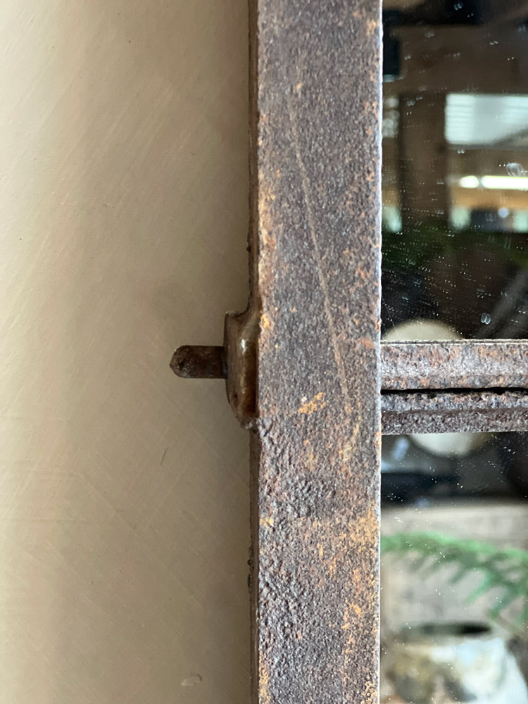 Antique iron window mirror | Laurie