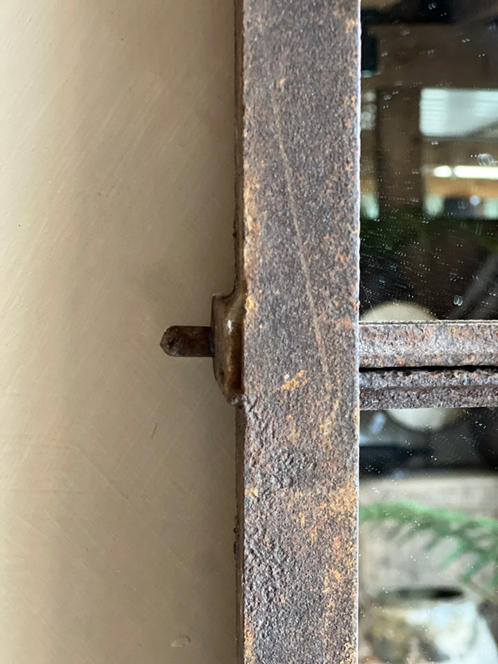Antique iron window mirror | Laurie