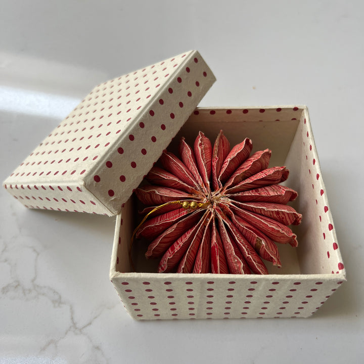 Marbled Paper Decoration | Antique Red