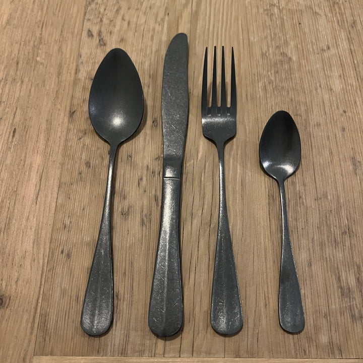 Matte Dark Silver Cutlery Set
