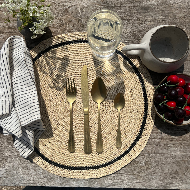 Matte Gold Cutlery Set | 24 pieces