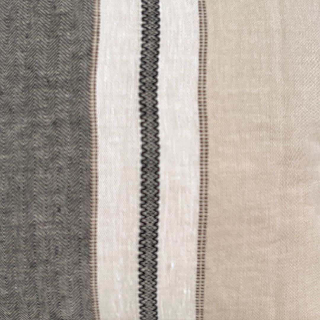 Neutral woven Linen Cushion | Beeswax 4