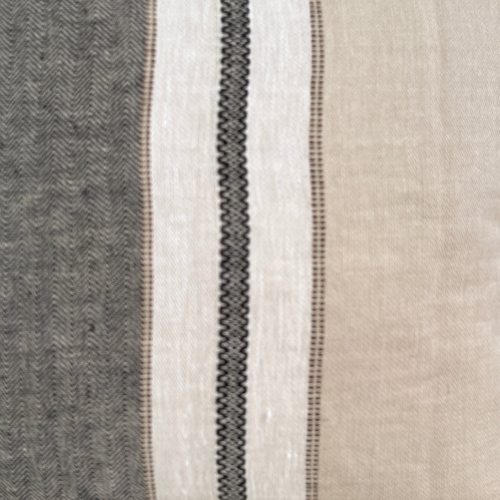 Neutral woven Linen Cushion | Beeswax 4