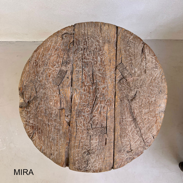 Original Antique Round Side Table Mira