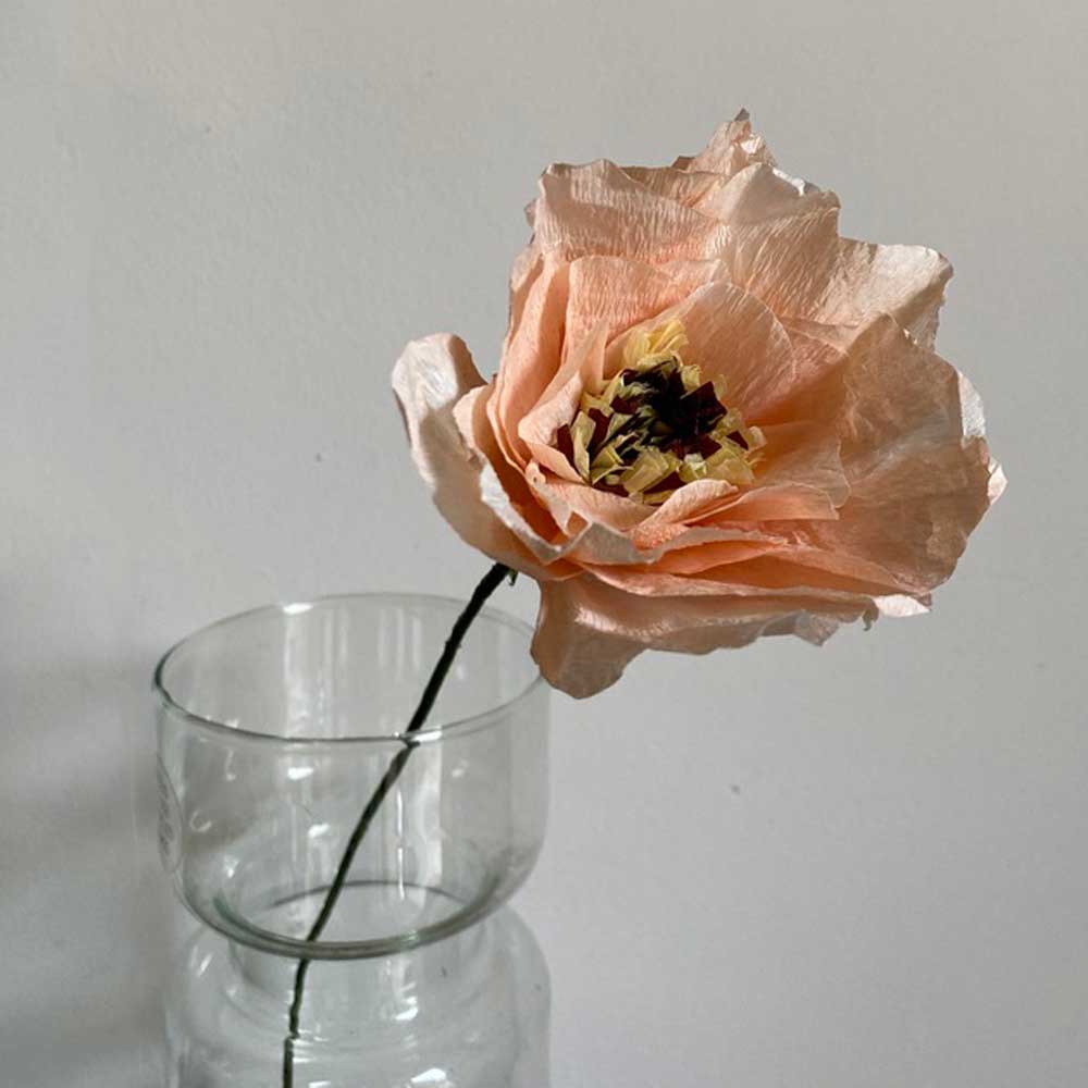 Paper Flower Poppy Nude – Home Barn